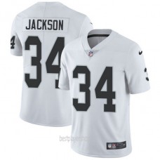 Mens Las Vegas Raiders #34 Bo Jackson Authentic White Vapor Road Jersey Bestplayer